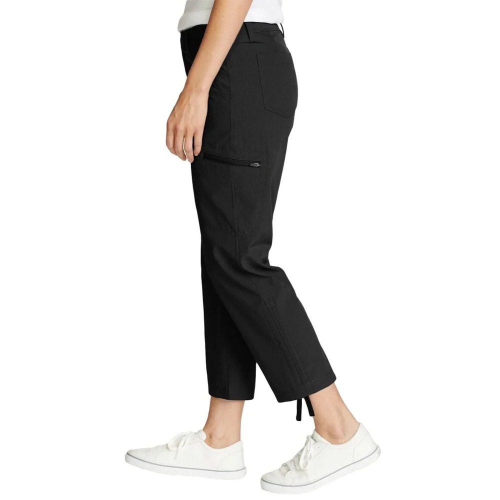 Eddie Bauer Ripstop Crop Pants Stretch Cargo Zip Pocket Capri Women's Size 16 - Picture 6 of 15
